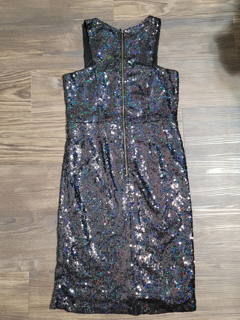 Gianni Bini Black Iridescent Sequin Strapless Dress Size Small Cocktail Party - Picture 2 of 6